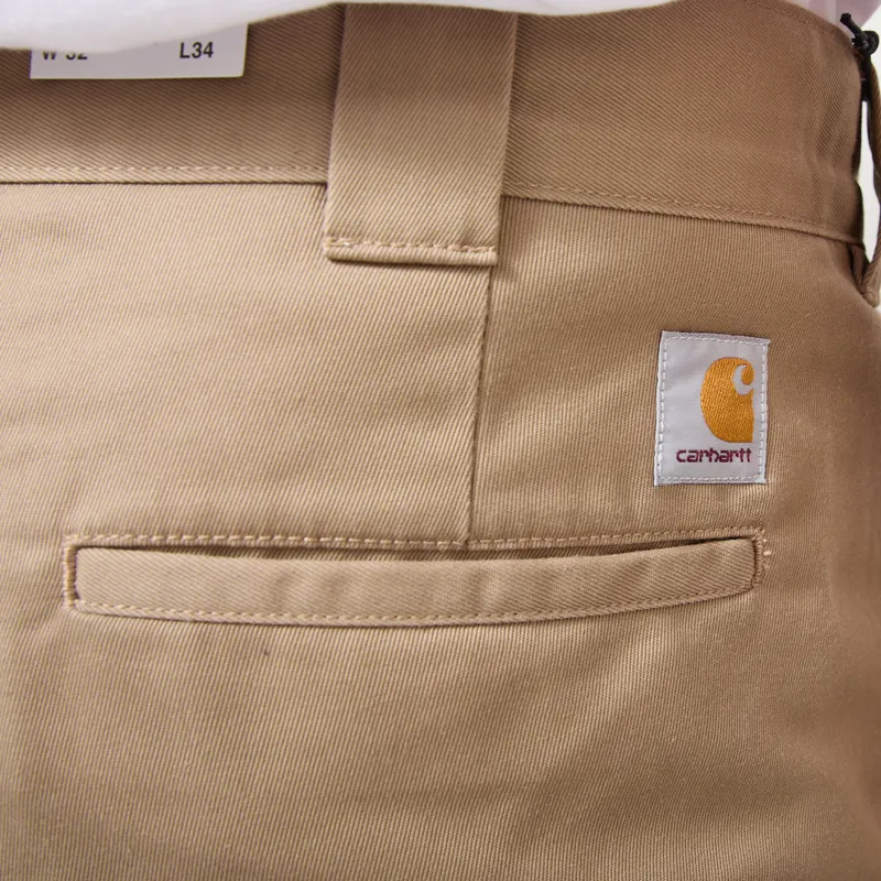Carhartt WIP Master Pant Dark Leather Rinsed Denison Twill-6