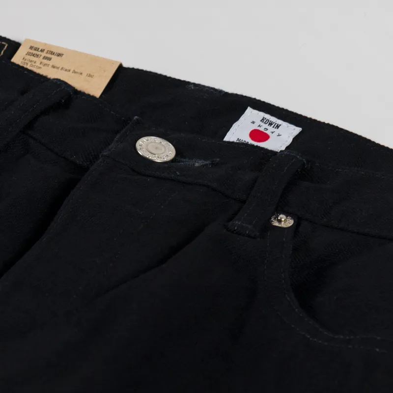 Edwin Regular Straight Jeans Black Unwashed-9