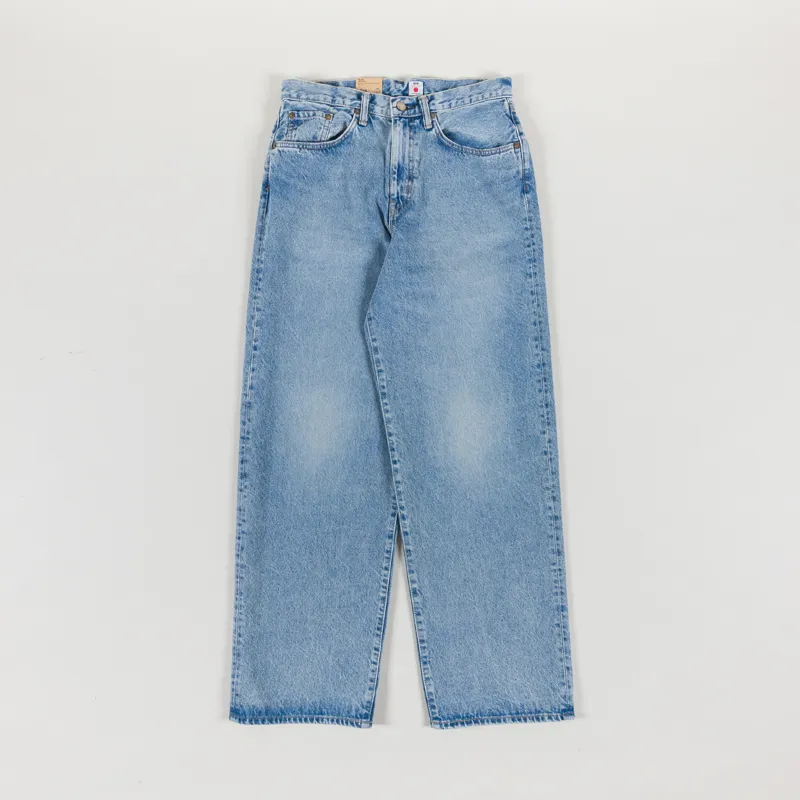 Edwin Wide Pants Blue Mid Light Used-1