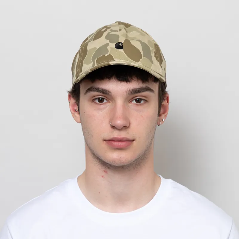 Carhartt WIP Madison Logo Cap Camo Duck Desert Black-1