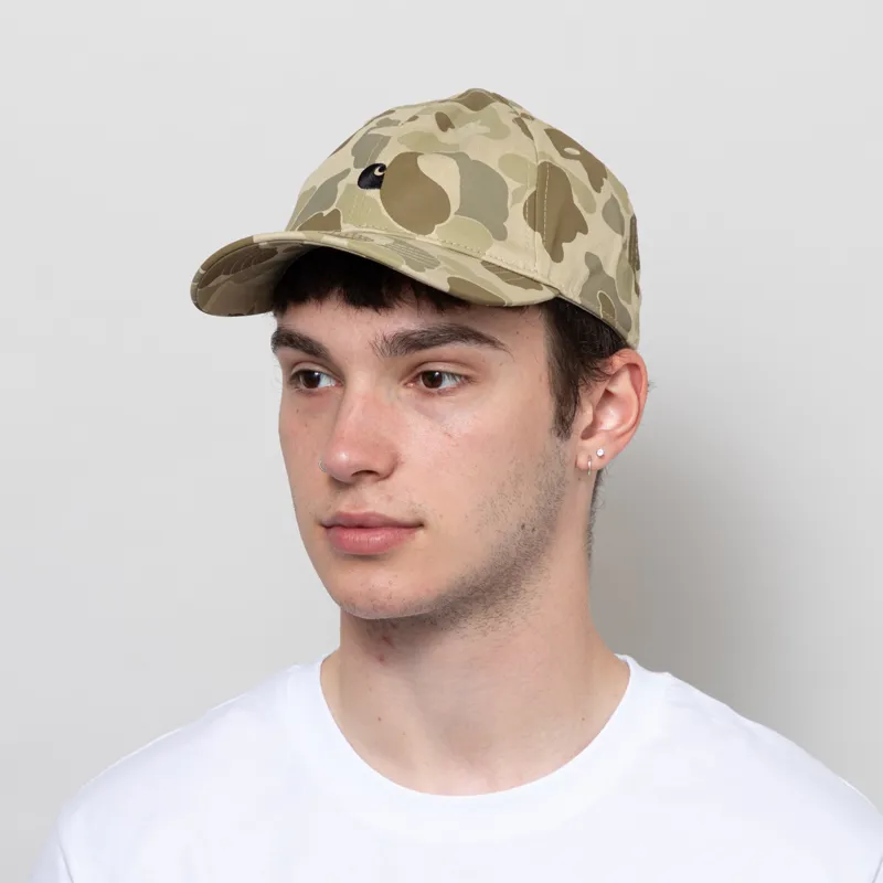 Carhartt WIP Madison Logo Cap Camo Duck Desert Black