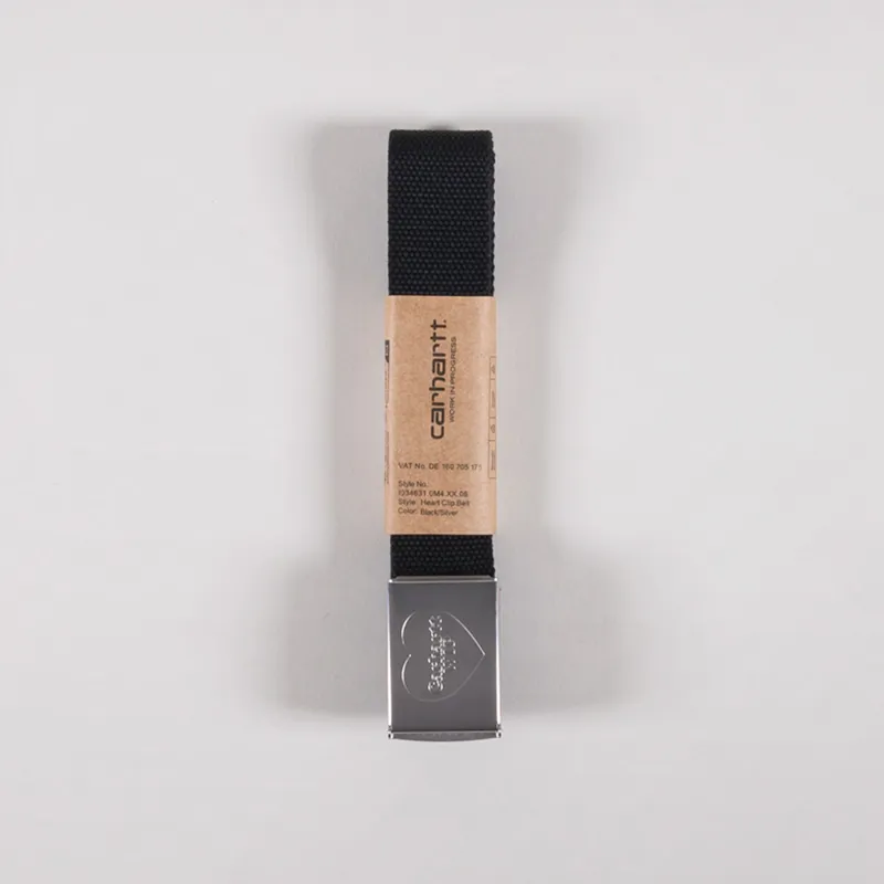 Carhartt WIP Heart Clip Belt Black Silver-5