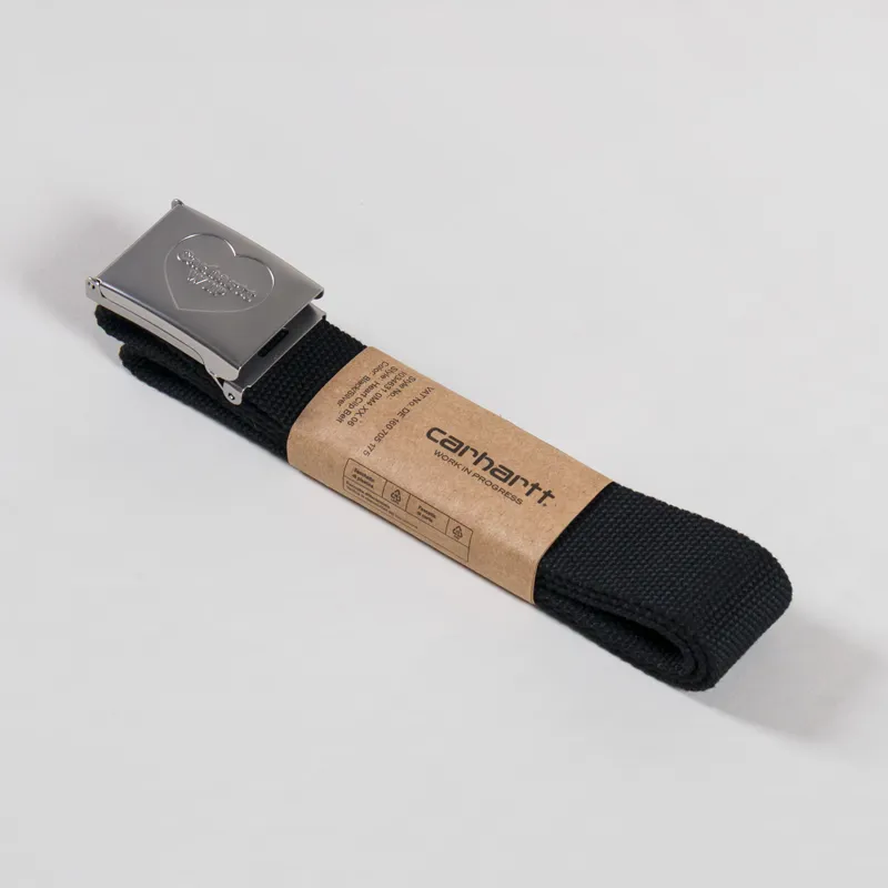 Carhartt WIP Heart Clip Belt Black Silver