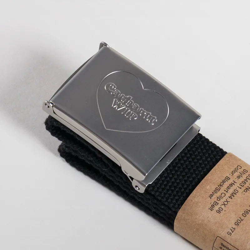 Carhartt WIP Heart Clip Belt Black Silver-4