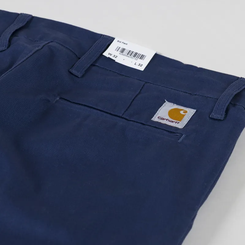 Carhartt WIP Sid Pant Dusky Blue Lamar Stretch Twill-7