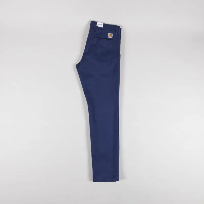 Carhartt WIP Sid Pant Dusky Blue Lamar Stretch Twill-2