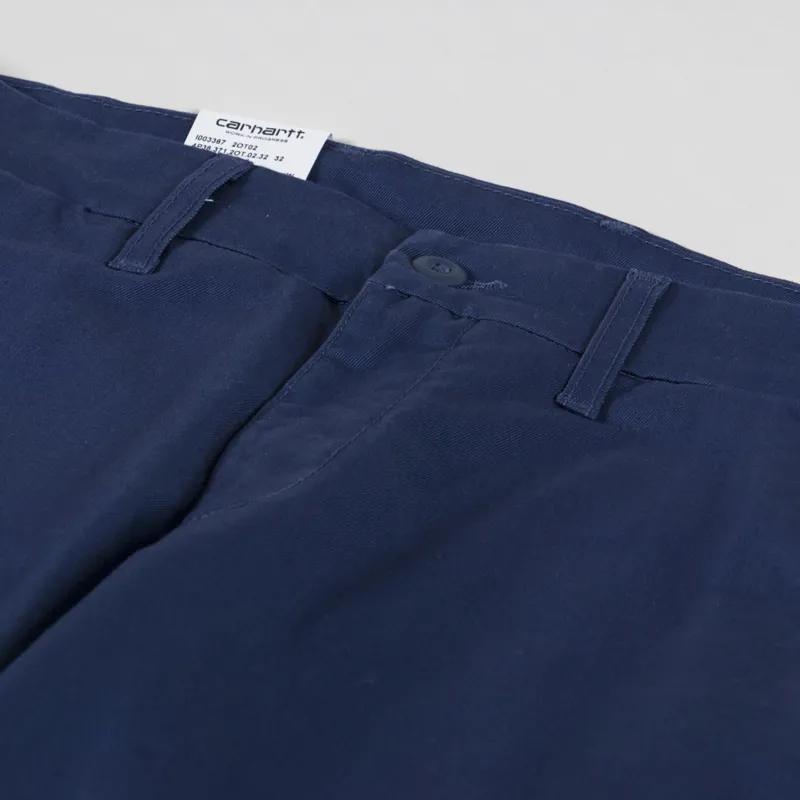 Carhartt WIP Sid Pant Dusky Blue Lamar Stretch Twill-9