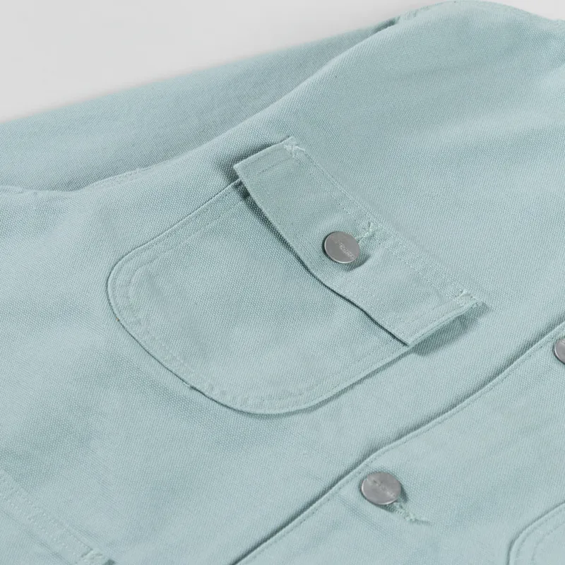 Carhartt WIP Womens OG Michigan Coat Frosted Green Black Rinsed-7