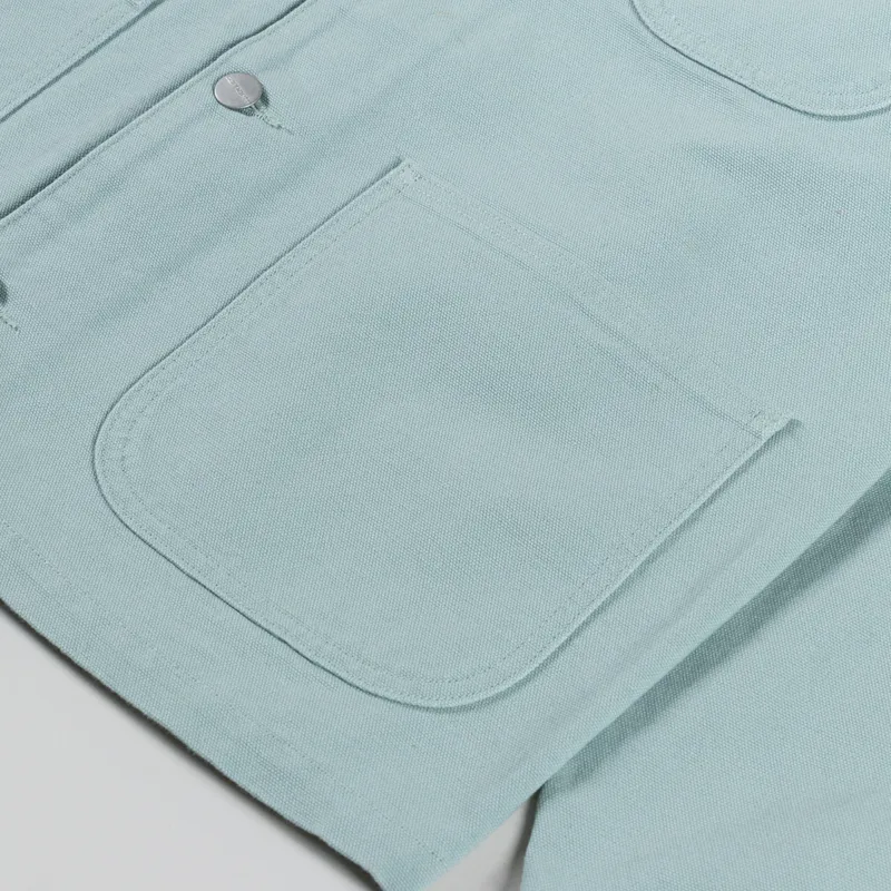 Carhartt WIP Womens OG Michigan Coat Frosted Green Black Rinsed-8