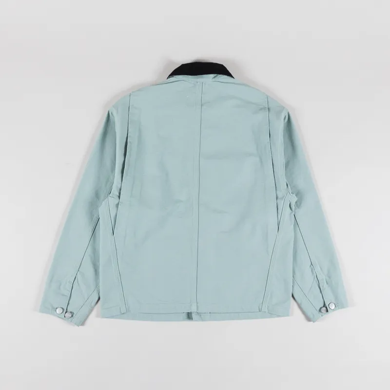 Carhartt WIP Womens OG Michigan Coat Frosted Green Black Rinsed-2