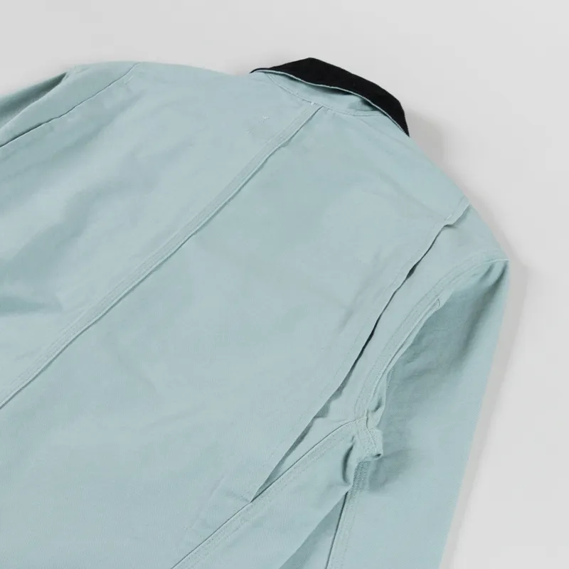 Carhartt WIP Womens OG Michigan Coat Frosted Green Black Rinsed-4