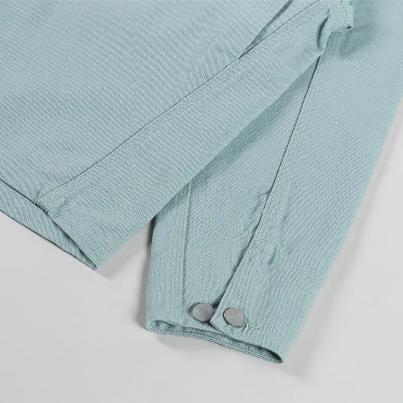 Carhartt WIP Womens OG Michigan Coat Frosted Green Black Rinsed-11