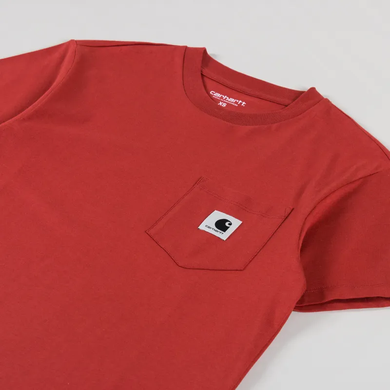Carhartt WIP Womens Pocket T Shirt Vermillion-1