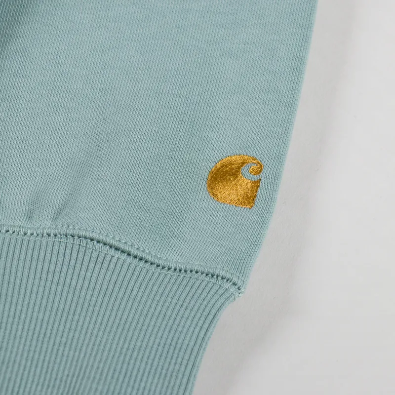 Carhartt WIP Chase Sweatshirt Frosted Green Gold-5