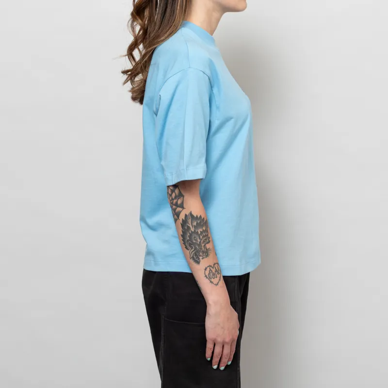 Carhartt WIP Womens Home Run T Shirt Bluebird-4