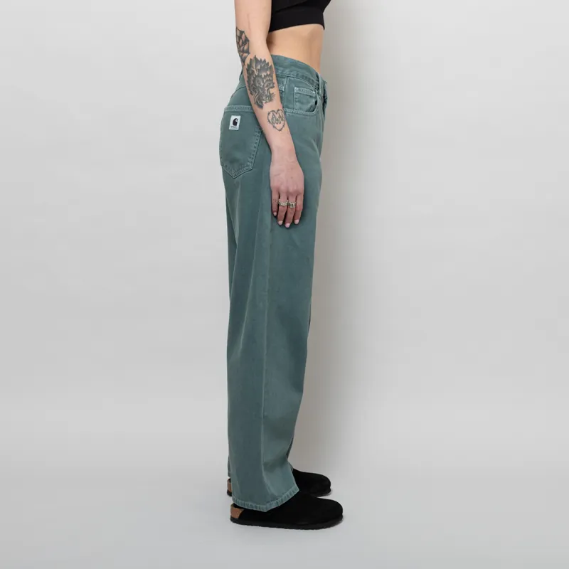 Carhartt WIP Womens Brandon Pant Silver Pine Green Stone Dyed
