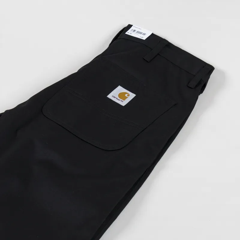 Carhartt WIP Simple Pant Black Rinsed Denison Twill-3