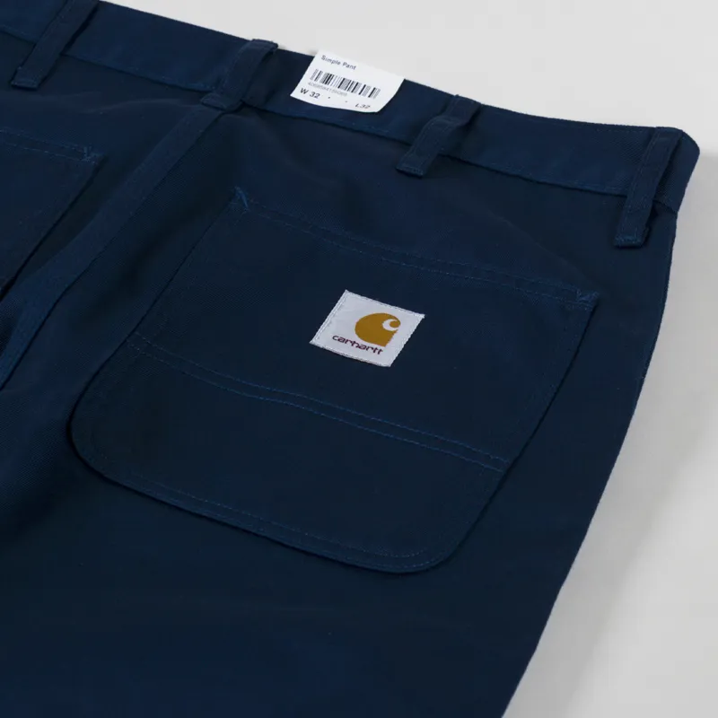 Carhartt WIP Simple Pant Ink Rinsed Denison Twill-8