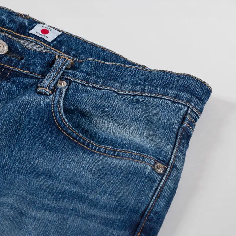 Edwin Regular Tapered Jeans Blue Mid Used-9