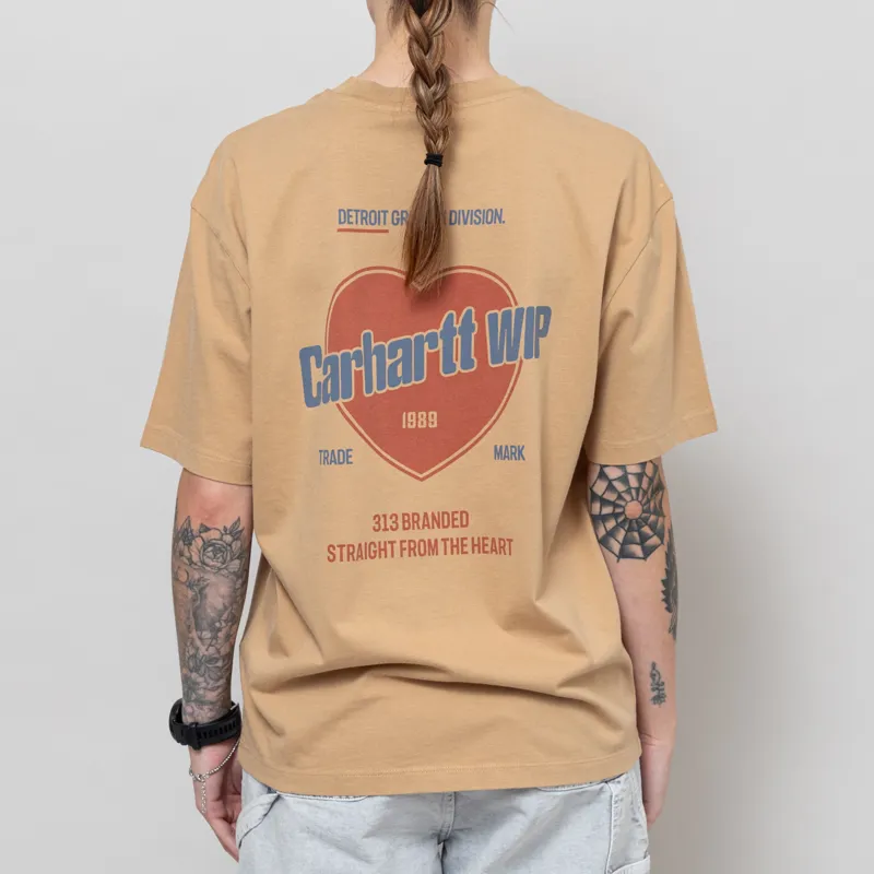 Carhartt WIP Womens Growth T Shirt Dusty H Brown-3