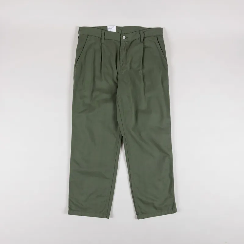 Carhartt WIP Albert Pant Dollar Green Rinsed Fountain Twill-1