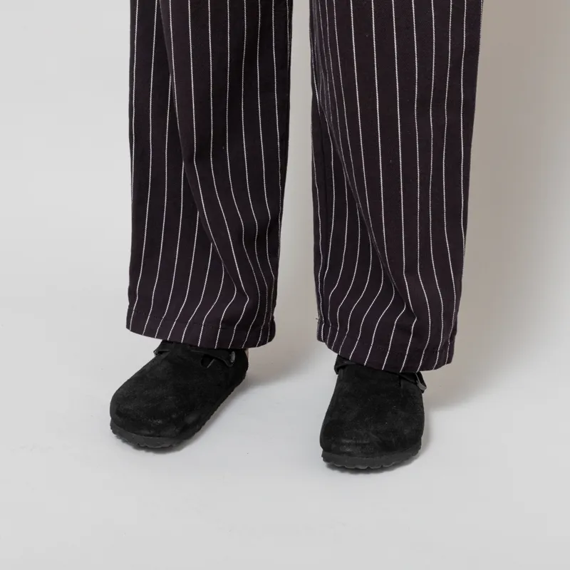 Carhartt WIP Womens Hendry Pants Seaton Stripe Black Wax Rinsed-8