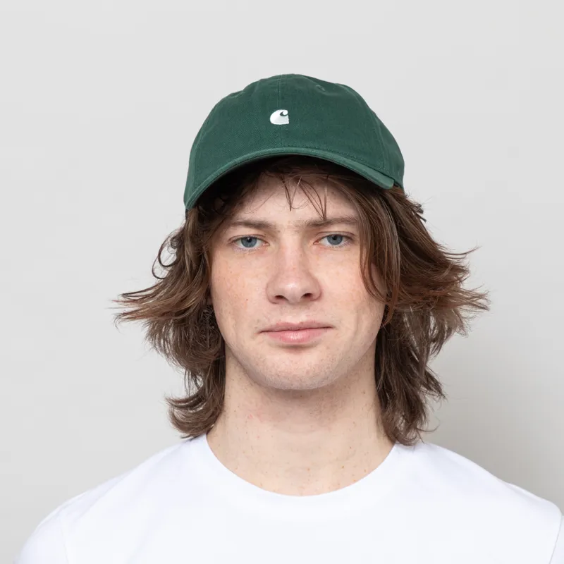 Carhartt WIP Madison Logo Cap Dark Fir Wax-1