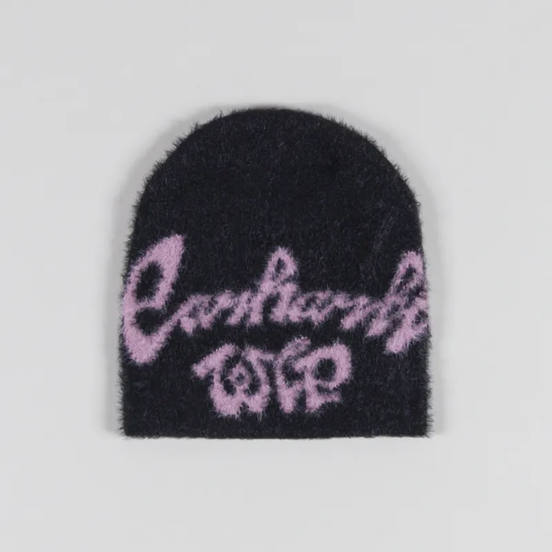 Carhartt WIP Womens Chedda Beanie Black Glassy Pink