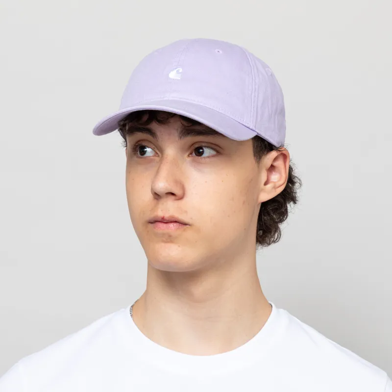 Carhartt WIP Madison Logo Cap Pink Fog White
