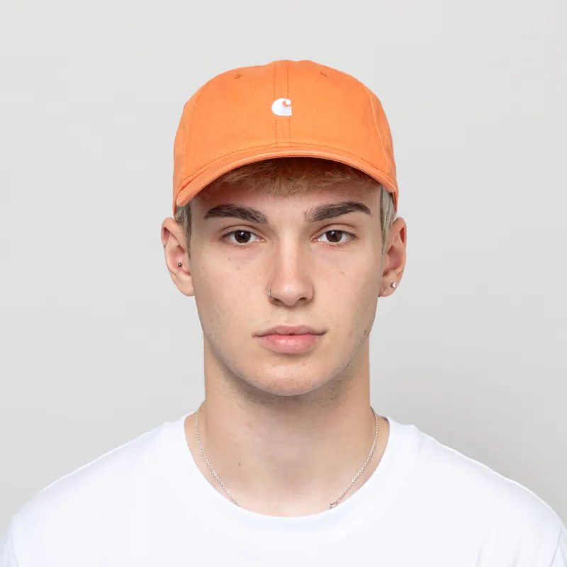Carhartt WIP Madison Logo Cap Redhaven White-1