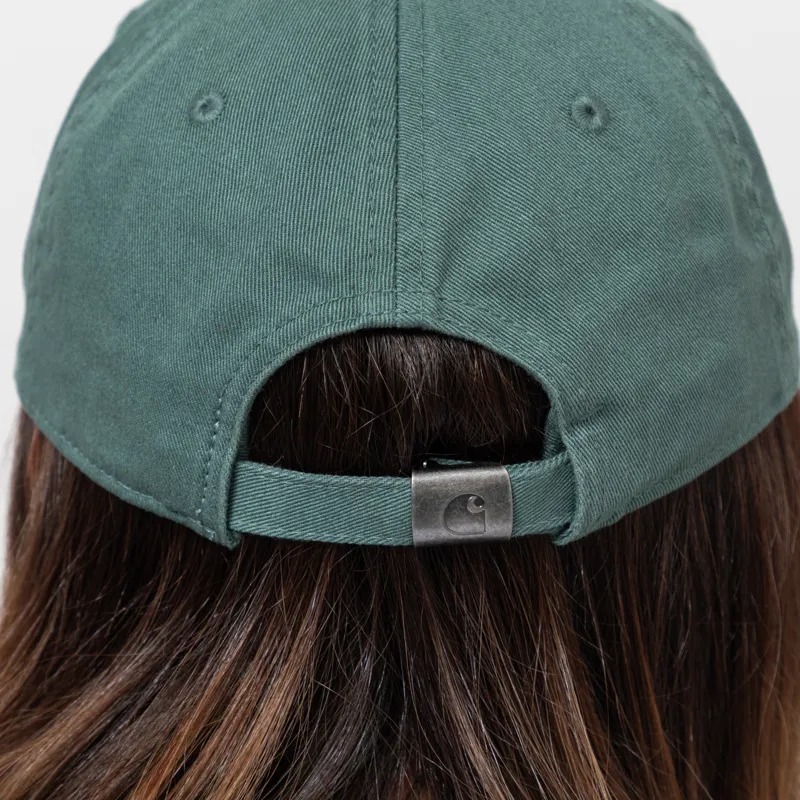 Carhartt WIP Womens Madison Logo Cap Silver Pine Wax-4