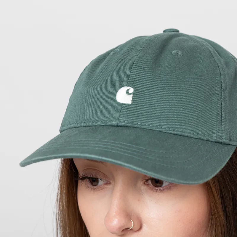 Carhartt WIP Womens Madison Logo Cap Silver Pine Wax-3