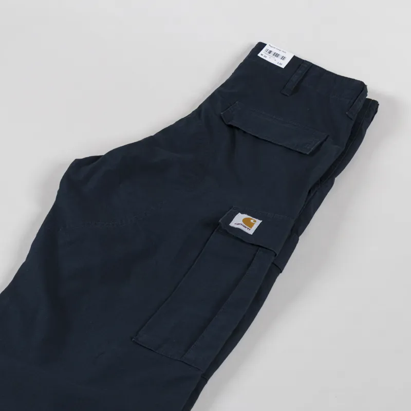 Carhartt WIP Regular Cargo Pant Deep Night Rinsed Columbia Ripstop-3