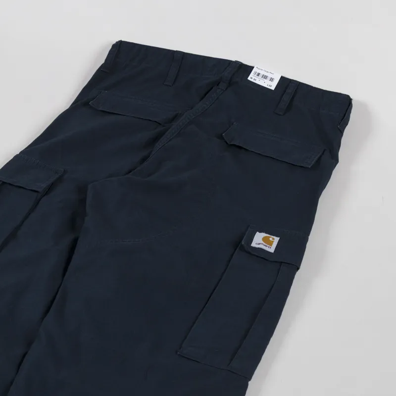 Carhartt WIP Regular Cargo Pant Deep Night Rinsed Columbia Ripstop-5