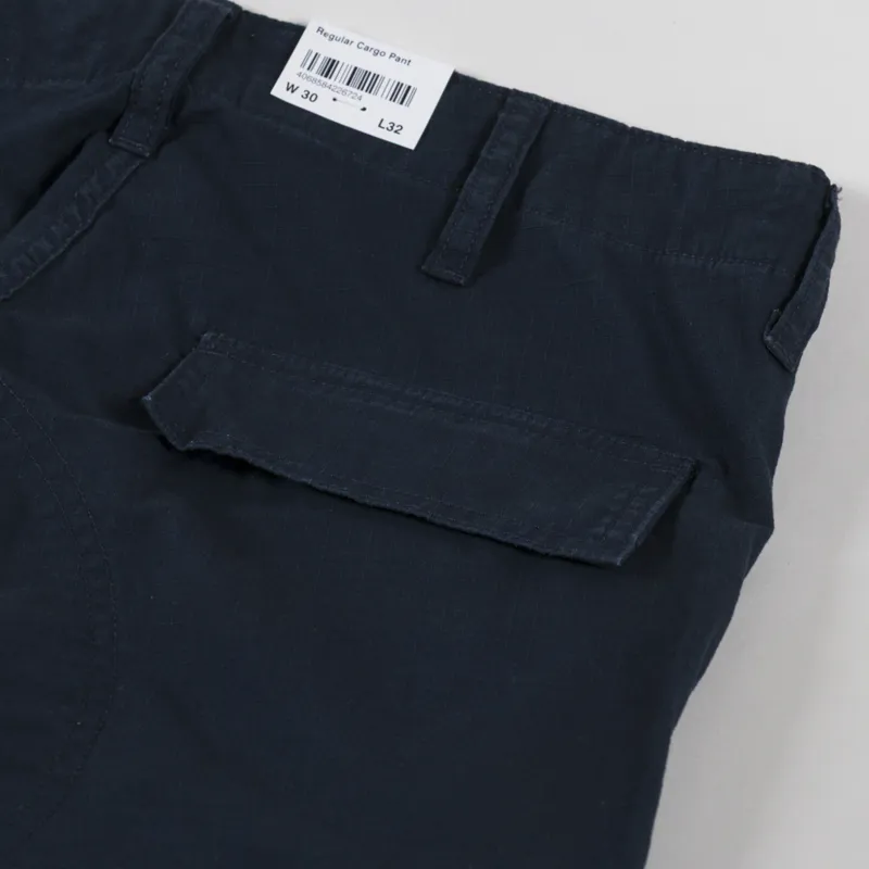 Carhartt WIP Regular Cargo Pant Deep Night Rinsed Columbia Ripstop-11