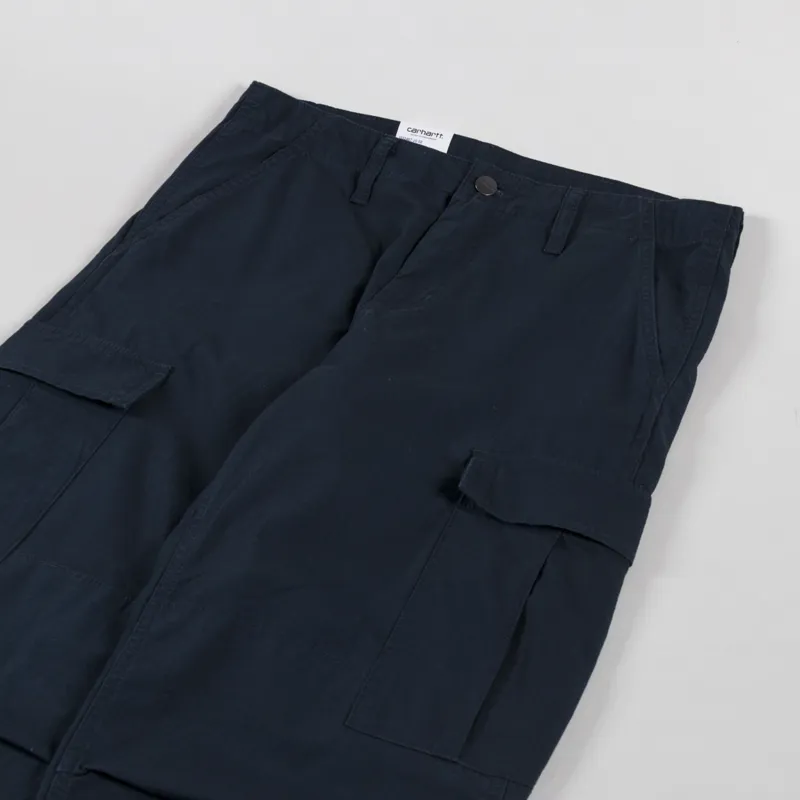 Carhartt WIP Regular Cargo Pant Deep Night Rinsed Columbia Ripstop-6