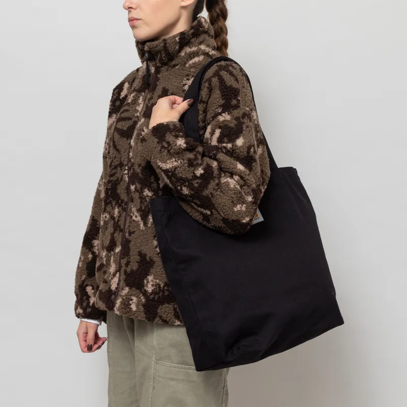 Carhartt WIP Womens Canvas Graphic Tote Wiptopia Print Black-3