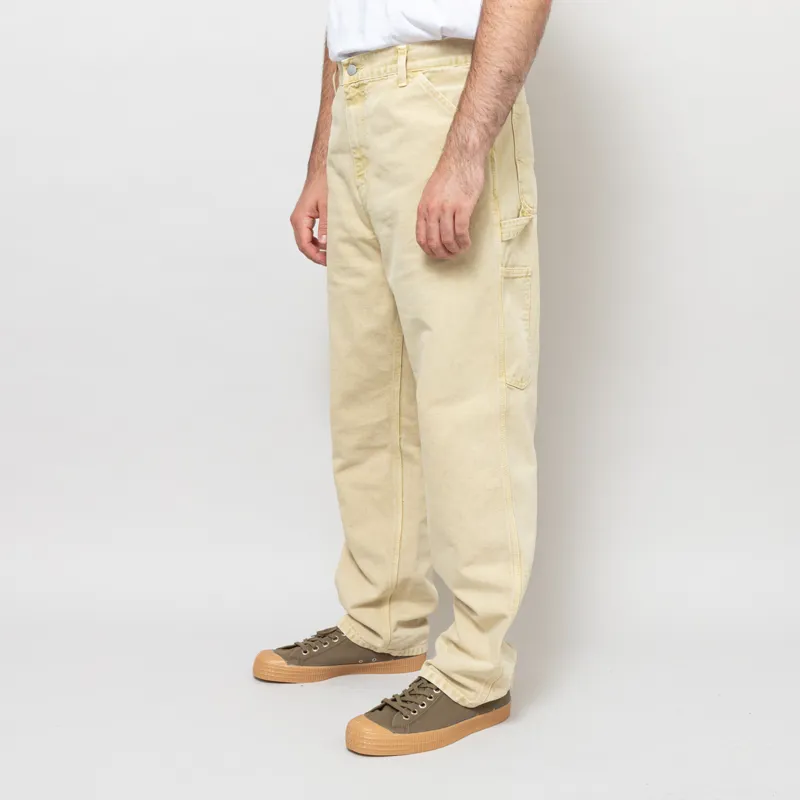 Carhartt WIP Single Knee Pant Dusty H Brown Chalk Wash-1