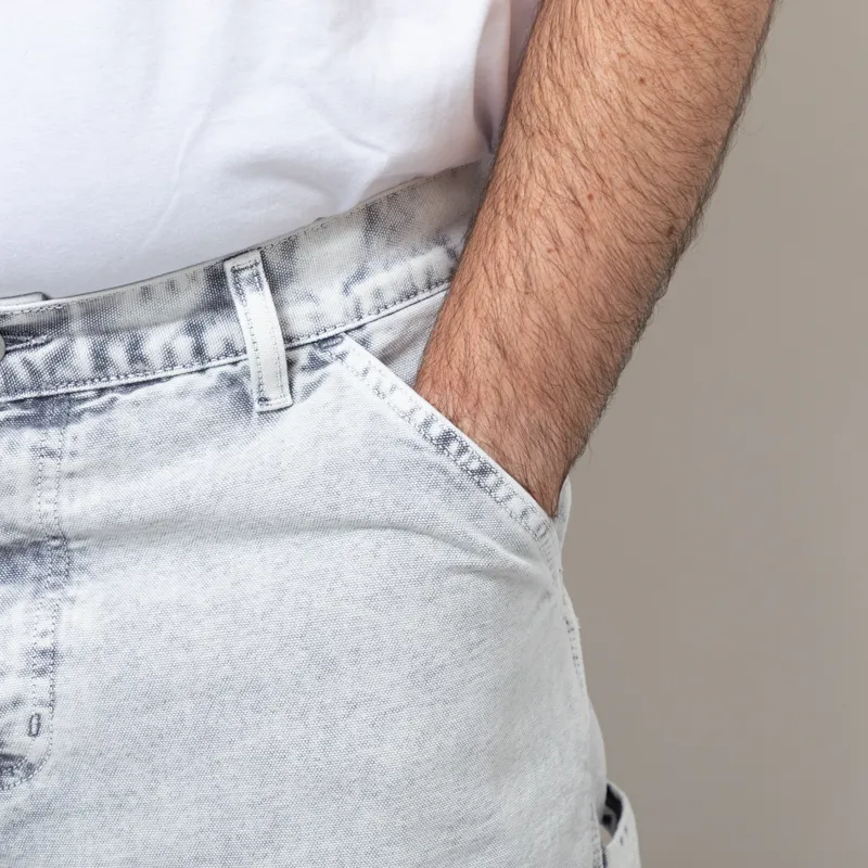 Carhartt WIP Single Knee Pant Black Chalk Wash-10