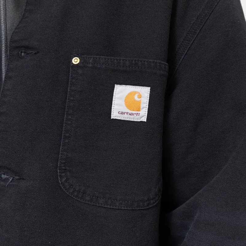 Carhartt WIP OG Chore Coat Hamilton Black Stone Canvas-7