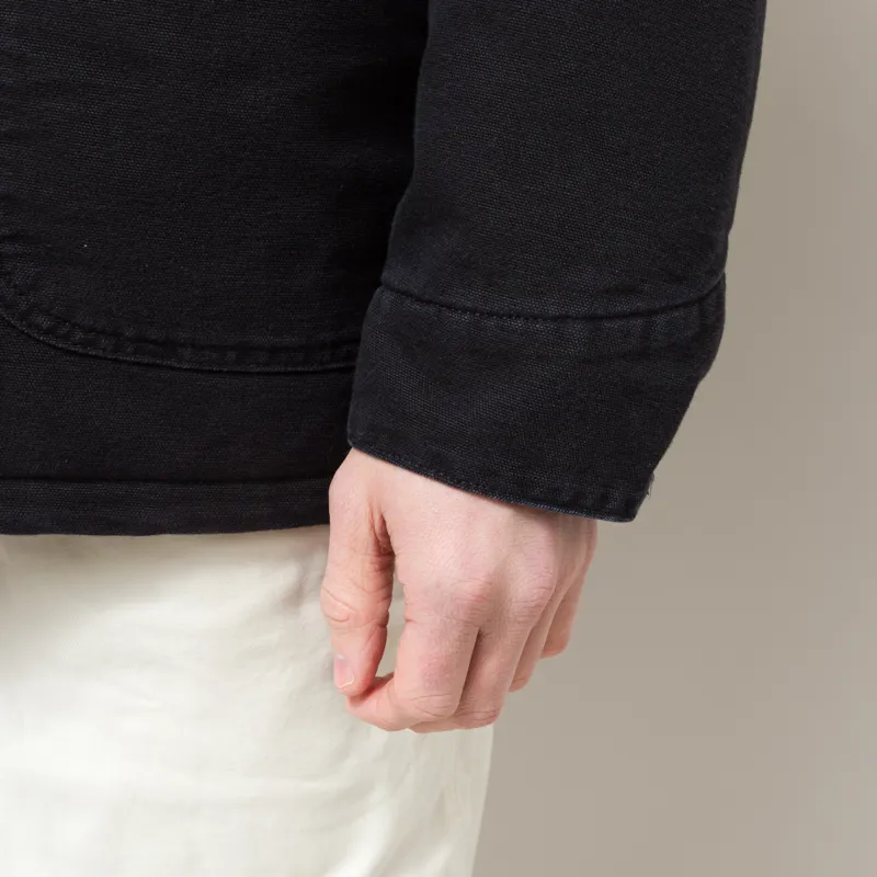 Carhartt WIP OG Chore Coat Hamilton Black Stone Canvas-12