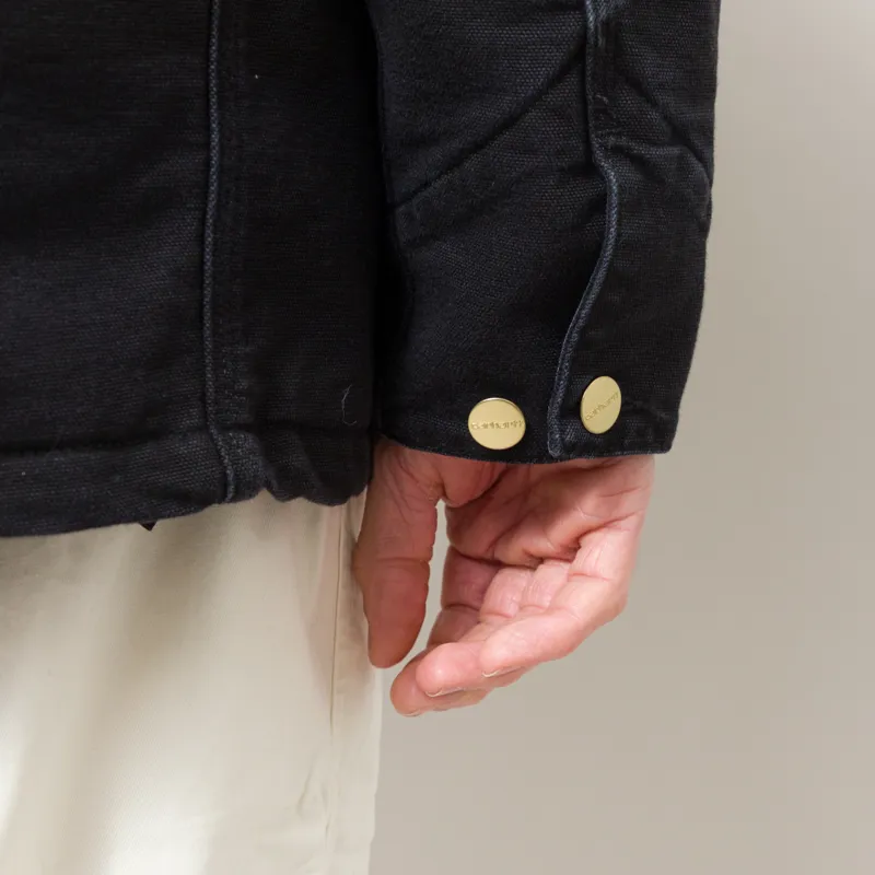 Carhartt WIP OG Chore Coat Hamilton Black Stone Canvas-11