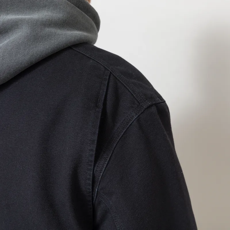 Carhartt WIP OG Chore Coat Hamilton Black Stone Canvas-9