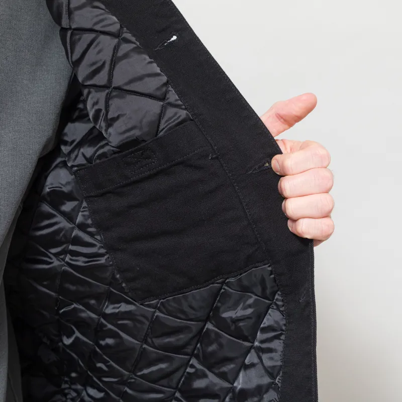 Carhartt WIP OG Chore Coat Hamilton Black Stone Canvas-6