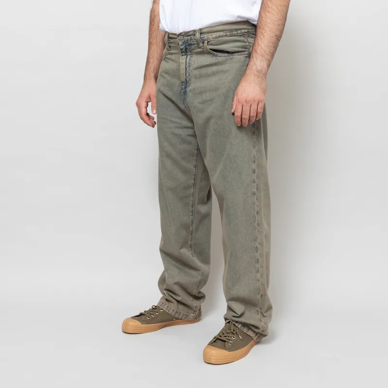 Carhartt WIP Landon Pant Blue Leather Garment Dyed-2