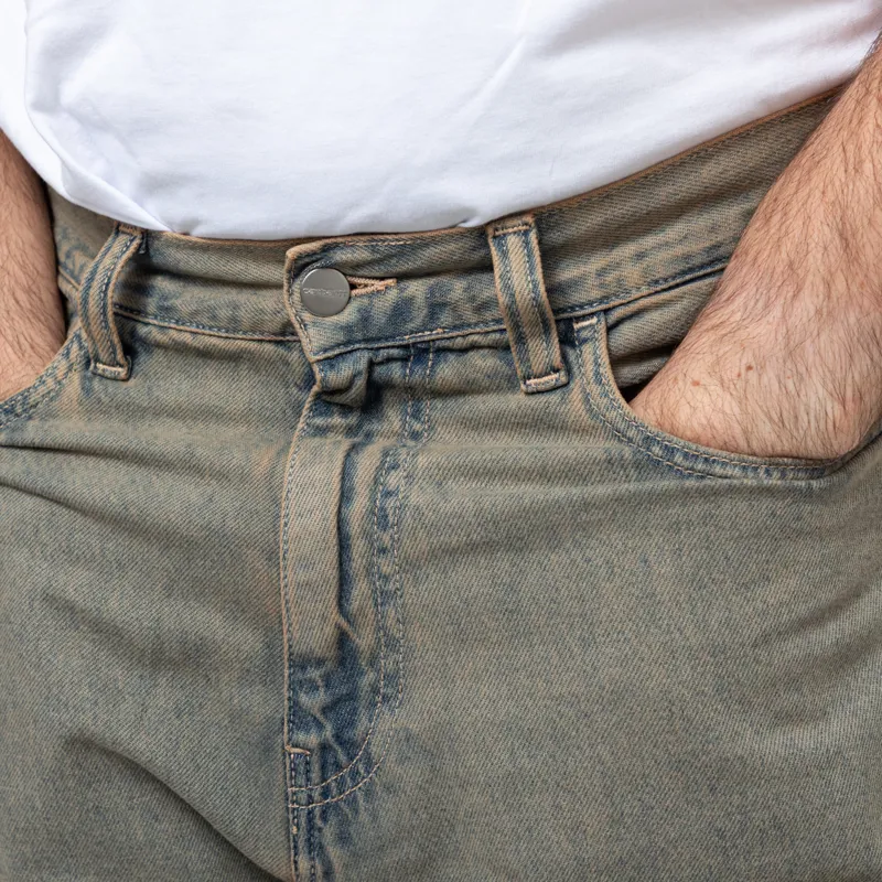 Carhartt WIP Landon Pant Blue Leather Garment Dyed-9