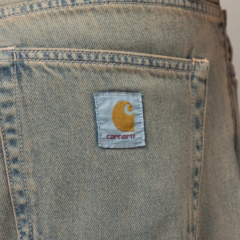 Carhartt WIP Landon Pant Blue Leather Garment Dyed-6