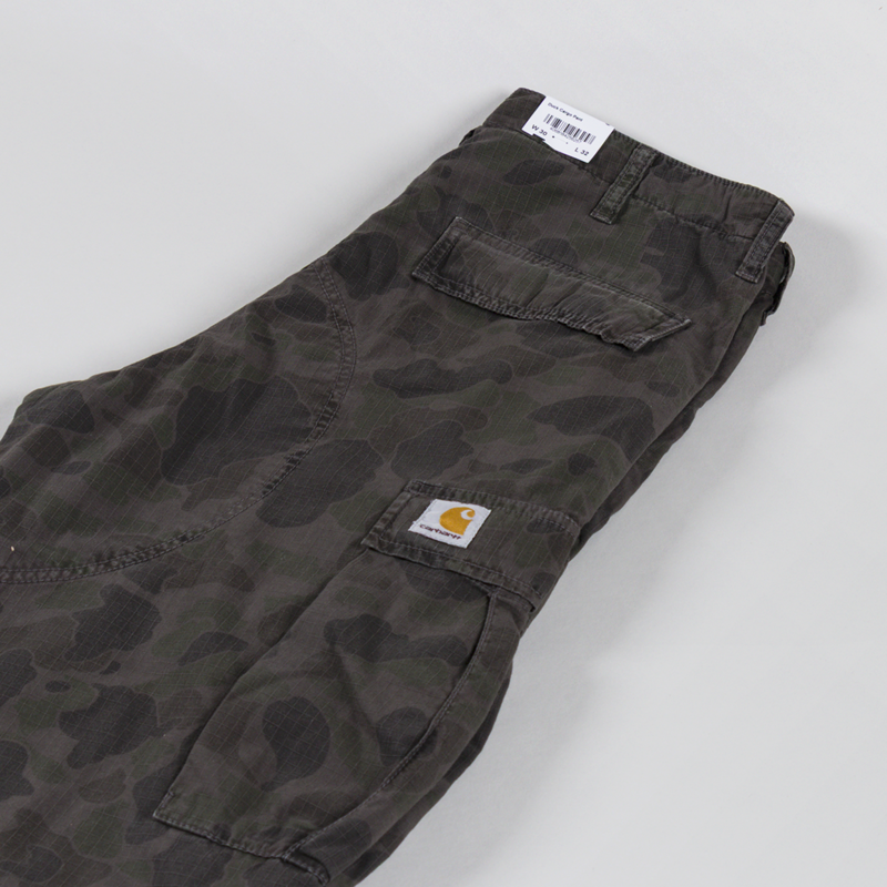 Carhartt WIP Duck Cargo Pants Camo Green Porphyry-3