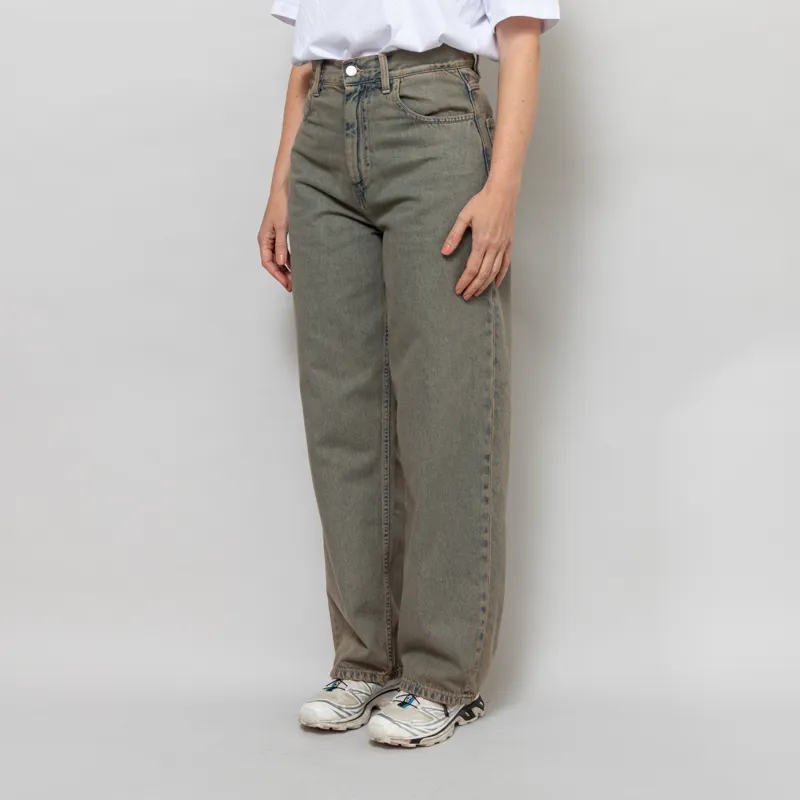 Carhartt WIP Womens Brandon Pant Blue Leather Garment Dyed-1