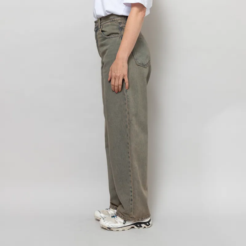 Carhartt WIP Womens Brandon Pant Blue Leather Garment Dyed-2